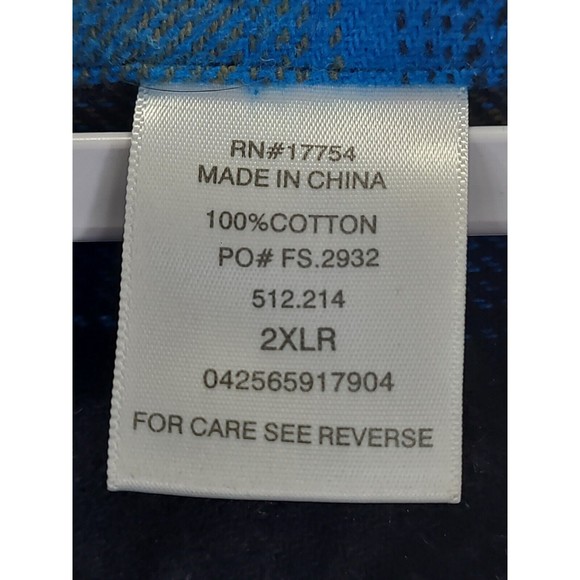 Polar King Heavyweight Flannel Snap Button  Shiet Long-Sleeve Men's Sz XXL Thick - Picture 7 of 9